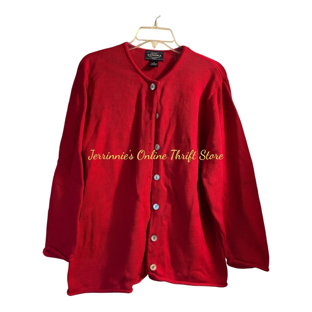 Sonoma Vibrant Red Men's Button-Down Shirt‎